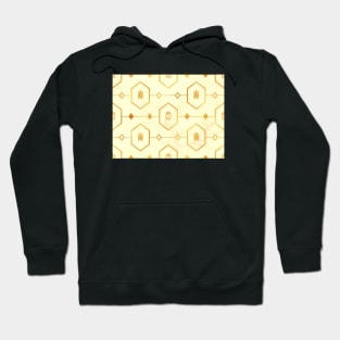 Gold Turtle Pattern on Light Marble Hoodie